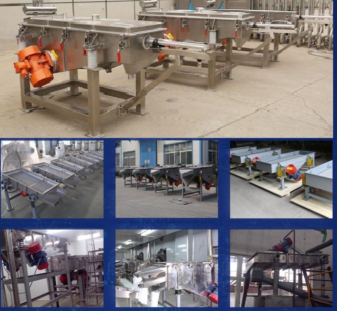 直線振動篩使用，粉末食品醫(yī)藥顆粒過濾除雜分級