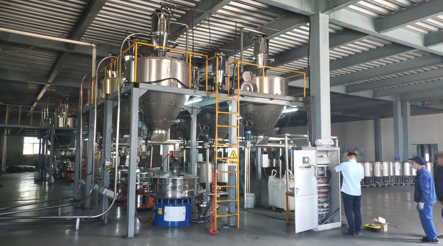 浙江客戶篩分、真空上料、無塵投料輸送生產(chǎn)線